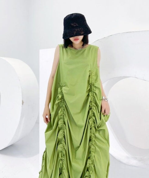 Ruched Balloon Silhouette Dress